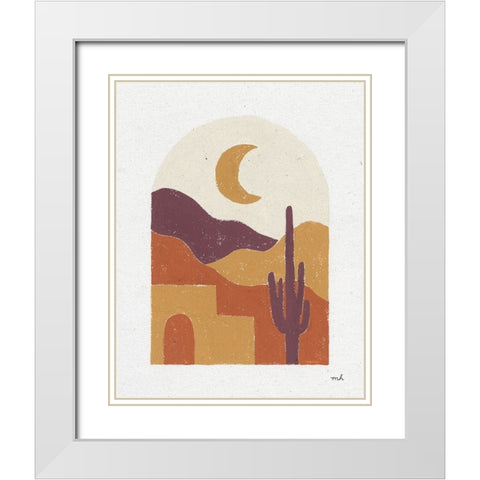 Desert Window I White Modern Wood Framed Art Print with Double Matting by Hershey, Moira