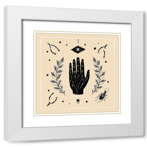 All Hallows Eve I Sq No Words Neutral White Modern Wood Framed Art Print with Double Matting by Miller, Sara Zieve