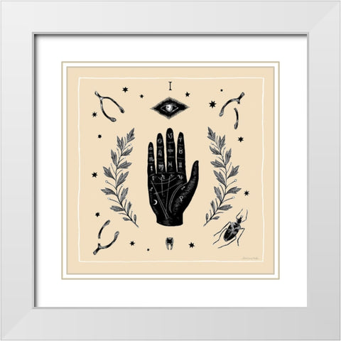 All Hallows Eve I Sq No Words Neutral White Modern Wood Framed Art Print with Double Matting by Miller, Sara Zieve
