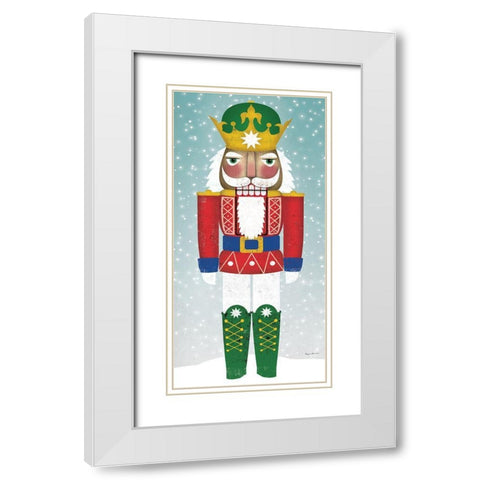 Joyful Nutcracker III White Modern Wood Framed Art Print with Double Matting by Fowler, Ryan