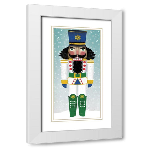 Joyful Nutcracker IV White Modern Wood Framed Art Print with Double Matting by Fowler, Ryan