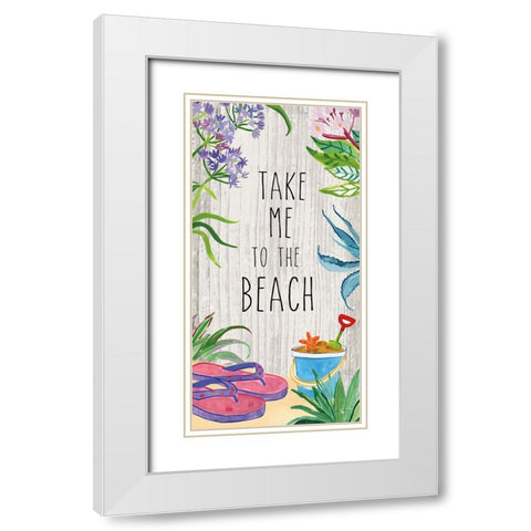 Tropical Home V White Modern Wood Framed Art Print with Double Matting by Zaman, Farida
