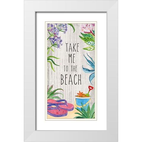 Tropical Home V White Modern Wood Framed Art Print with Double Matting by Zaman, Farida
