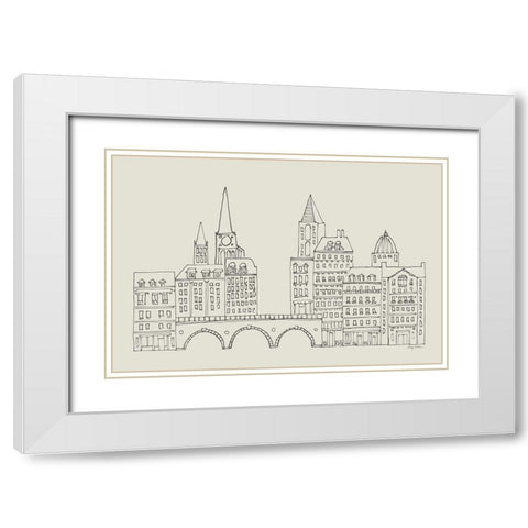French Script II Neutral White Modern Wood Framed Art Print with Double Matting by Tillmon, Avery