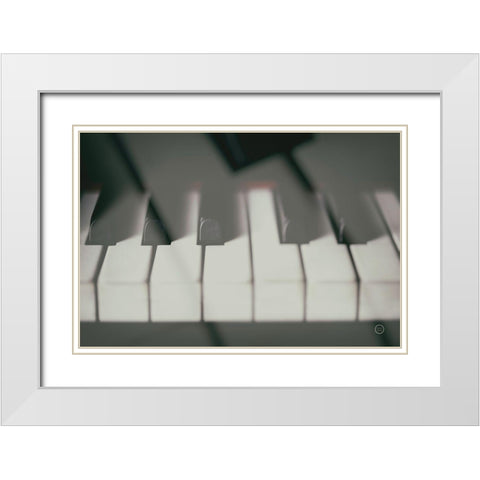 Piano Lounge III White Modern Wood Framed Art Print with Double Matting by Larson, Nathan
