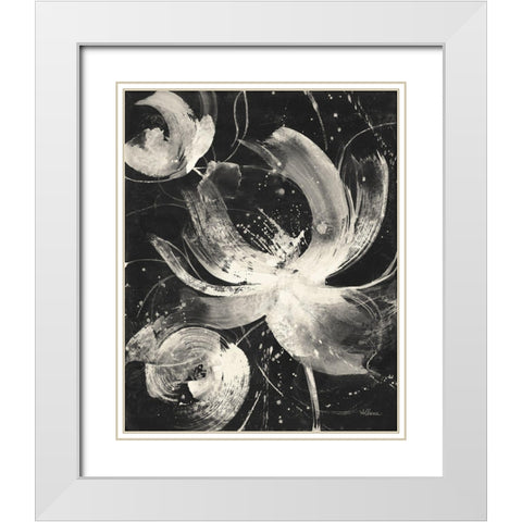 Bold III Dark Vertical White Modern Wood Framed Art Print with Double Matting by Hristova, Albena