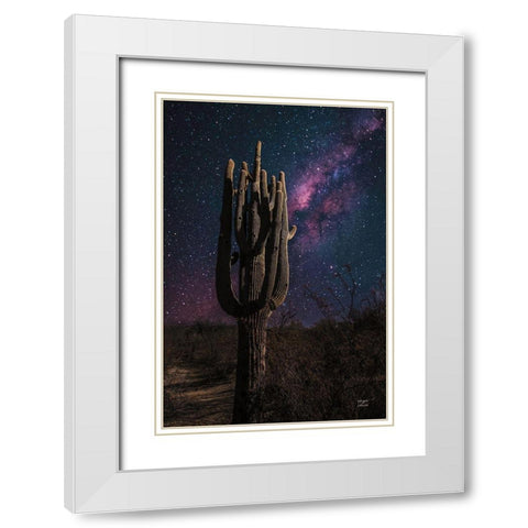 Desert Nights White Modern Wood Framed Art Print with Double Matting by Larson, Nathan