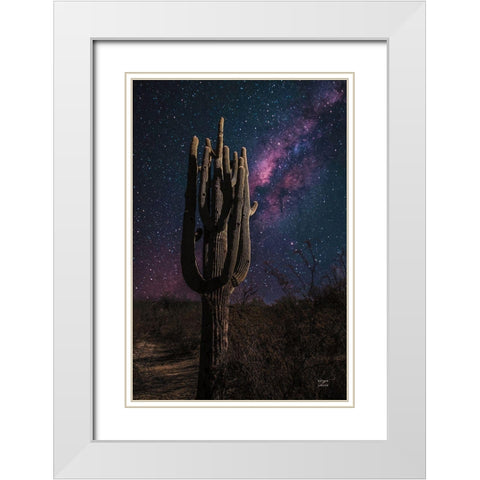 Desert Nights White Modern Wood Framed Art Print with Double Matting by Larson, Nathan