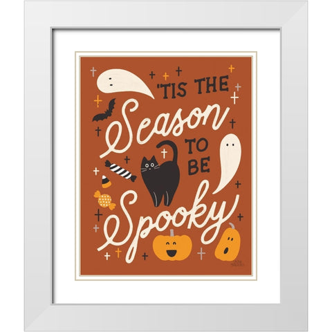 Trick or Treat V Rust White Modern Wood Framed Art Print with Double Matting by Marshall, Laura