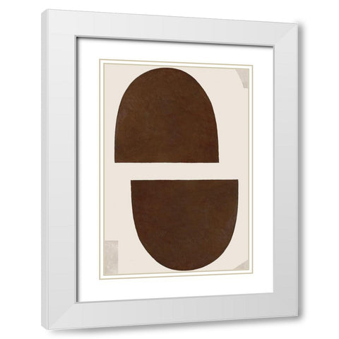 Half Domes I Brown No Border White Modern Wood Framed Art Print with Double Matting by Wild Apple Portfolio