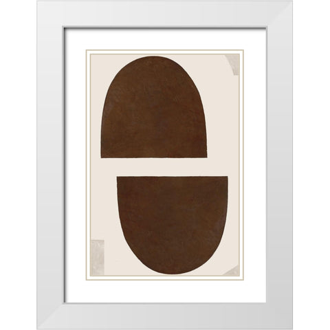 Half Domes I Brown No Border White Modern Wood Framed Art Print with Double Matting by Wild Apple Portfolio