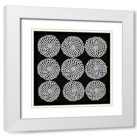 Main Street Mumsy Monochrome White Modern Wood Framed Art Print with Double Matting by Warrick, Cheryl