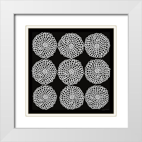 Main Street Mumsy Monochrome White Modern Wood Framed Art Print with Double Matting by Warrick, Cheryl
