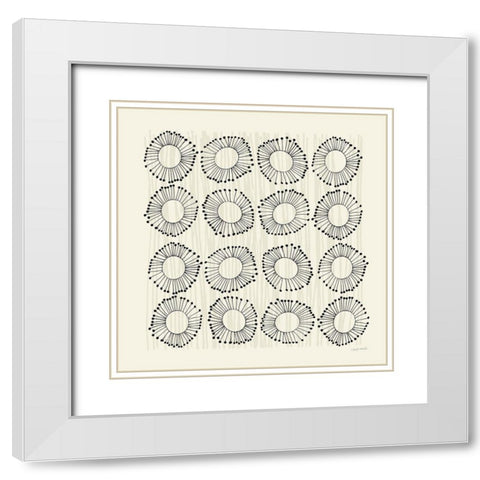 Main Street Twirled Monochrome White Modern Wood Framed Art Print with Double Matting by Warrick, Cheryl