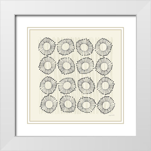 Main Street Twirled Monochrome White Modern Wood Framed Art Print with Double Matting by Warrick, Cheryl