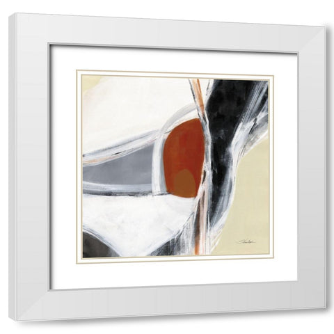 Terracotta Knot White Modern Wood Framed Art Print with Double Matting by Vassileva, Silvia