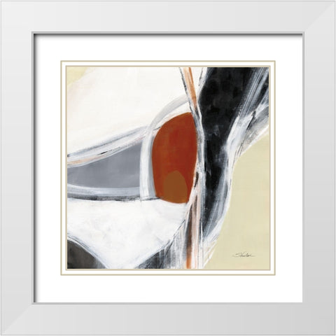 Terracotta Knot White Modern Wood Framed Art Print with Double Matting by Vassileva, Silvia