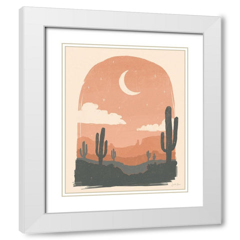 Desert II White Modern Wood Framed Art Print with Double Matting by Penner, Janelle