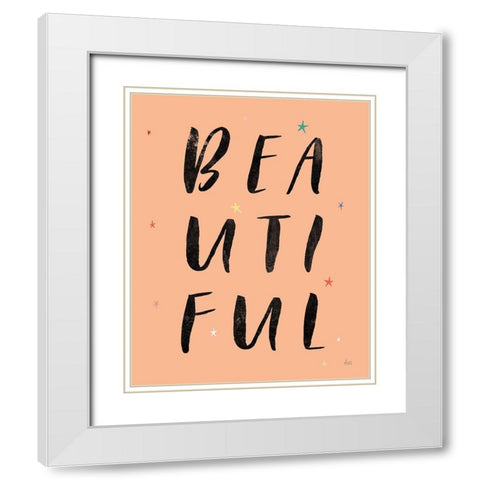 Colorful Bold Words II White Modern Wood Framed Art Print with Double Matting by Marshall, Laura