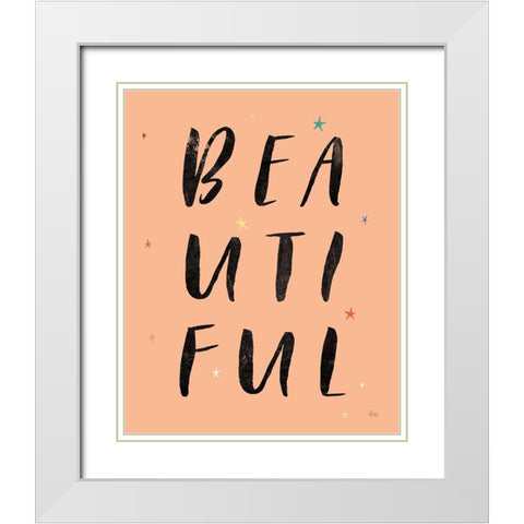 Colorful Bold Words II White Modern Wood Framed Art Print with Double Matting by Marshall, Laura