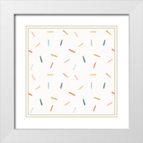 Under the Sea Pattern XV White Modern Wood Framed Art Print with Double Matting by Marshall, Laura