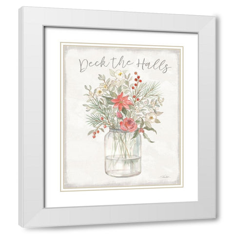 Woodland Christmas V White Modern Wood Framed Art Print with Double Matting by Vassileva, Silvia