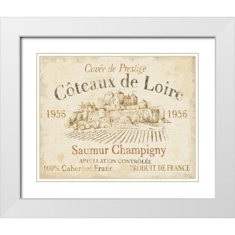 French Wine Label II Cream White Modern Wood Framed Art Print with Double Matting by Brissonnet, Daphne