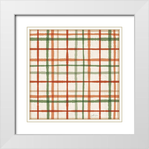 Mushroom Madness Pattern II White Modern Wood Framed Art Print with Double Matting by Penner, Janelle