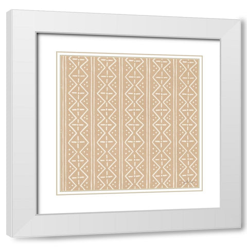 Mushroom Madness Pattern IVB White Modern Wood Framed Art Print with Double Matting by Penner, Janelle