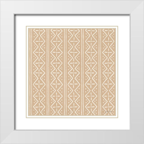 Mushroom Madness Pattern IVB White Modern Wood Framed Art Print with Double Matting by Penner, Janelle