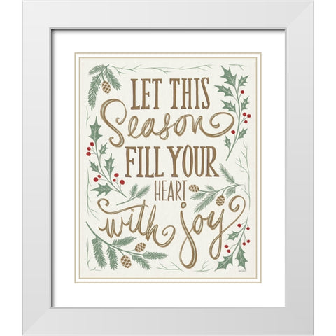 Wonderful Time IV Light Heart White Modern Wood Framed Art Print with Double Matting by Tavoletti, Anne