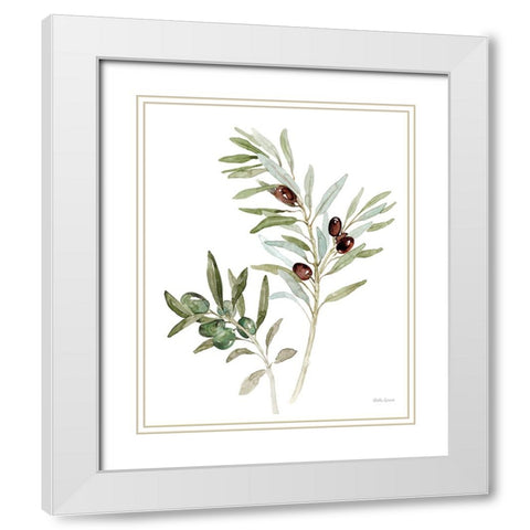 Mediterranean Motif IX on White White Modern Wood Framed Art Print with Double Matting by Grove, Beth