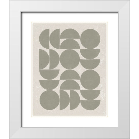 Make it Mod I White Modern Wood Framed Art Print with Double Matting by Hershey, Moira