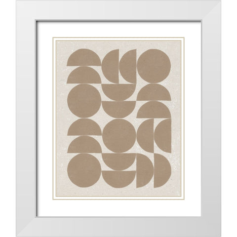 Make it Mod II White Modern Wood Framed Art Print with Double Matting by Hershey, Moira