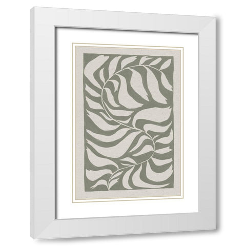 Winding Vine White Modern Wood Framed Art Print with Double Matting by Hershey, Moira