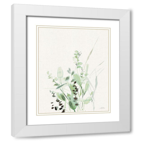 Grasses II on Linen White Modern Wood Framed Art Print with Double Matting by Pete, Katrina
