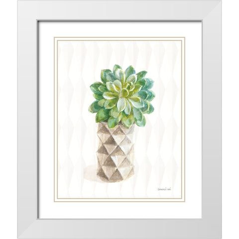 Desert Greenhouse XVIII White Modern Wood Framed Art Print with Double Matting by Nai, Danhui
