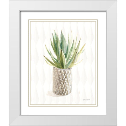 Desert Greenhouse XIX White Modern Wood Framed Art Print with Double Matting by Nai, Danhui