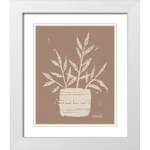 Dreamy Boho Botanical Sketches IX White Modern Wood Framed Art Print with Double Matting by Tavoletti, Anne