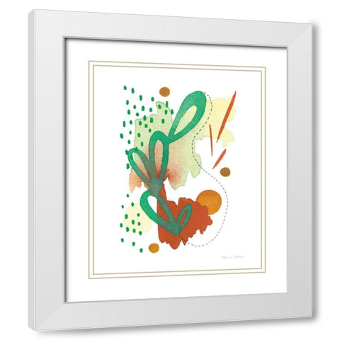 Abstract Day I White Modern Wood Framed Art Print with Double Matting by Gallagher, Megan