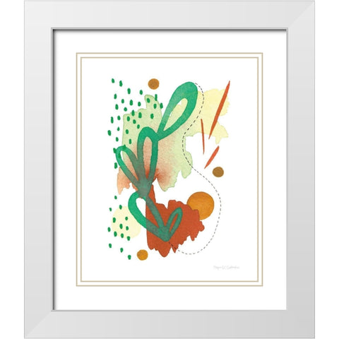 Abstract Day I White Modern Wood Framed Art Print with Double Matting by Gallagher, Megan