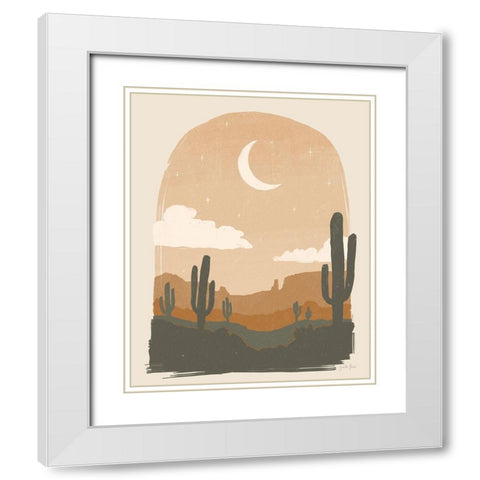 Warm Desert II White Modern Wood Framed Art Print with Double Matting by Penner, Janelle