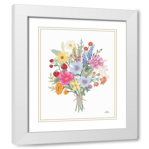 Wild Meadow IV White Modern Wood Framed Art Print with Double Matting by Marshall, Laura