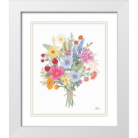 Wild Meadow IV White Modern Wood Framed Art Print with Double Matting by Marshall, Laura