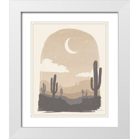 Desert II Neutral White Modern Wood Framed Art Print with Double Matting by Penner, Janelle