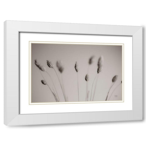 Natural Grasses White Modern Wood Framed Art Print with Double Matting by Larson, Nathan