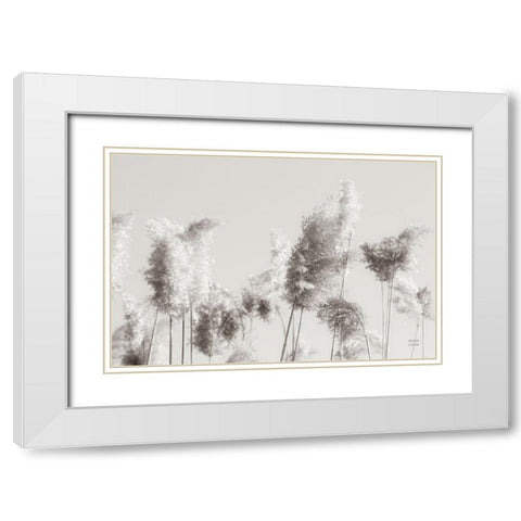 In the Wind II White Modern Wood Framed Art Print with Double Matting by Larson, Nathan