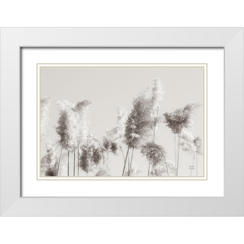 In the Wind II White Modern Wood Framed Art Print with Double Matting by Larson, Nathan