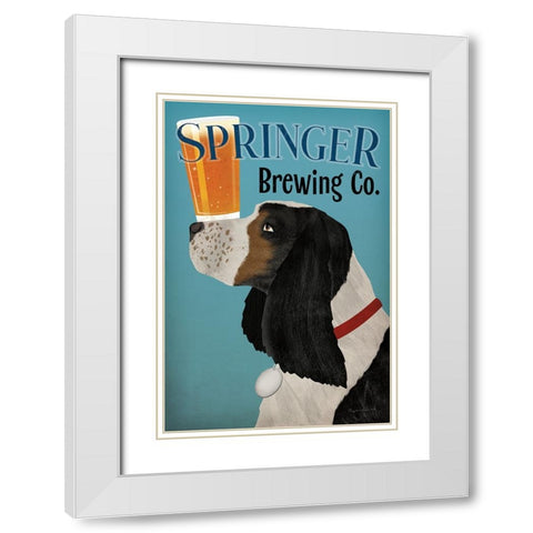 Springer Brewing Co White Modern Wood Framed Art Print with Double Matting by Fowler, Ryan