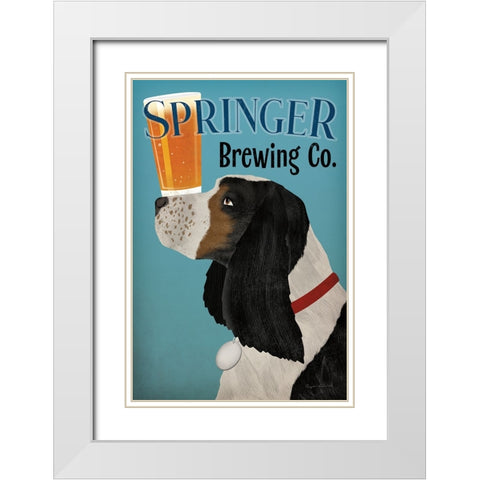 Springer Brewing Co White Modern Wood Framed Art Print with Double Matting by Fowler, Ryan